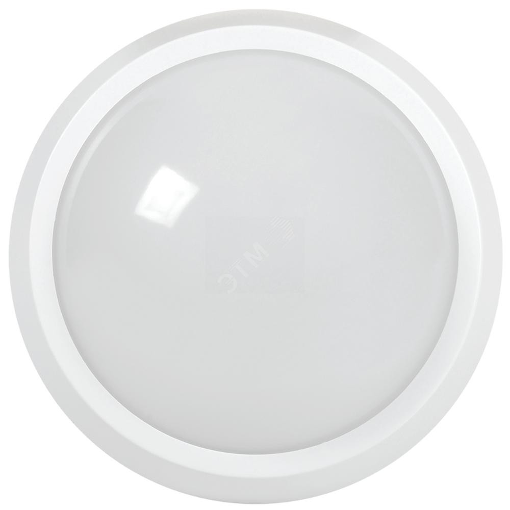 Светильник светодиодный ДБП-12w с датчиком 4000К 840Лм IP65 круглый пластиковый белый (LDPO1-5032D-12-4000-K01)