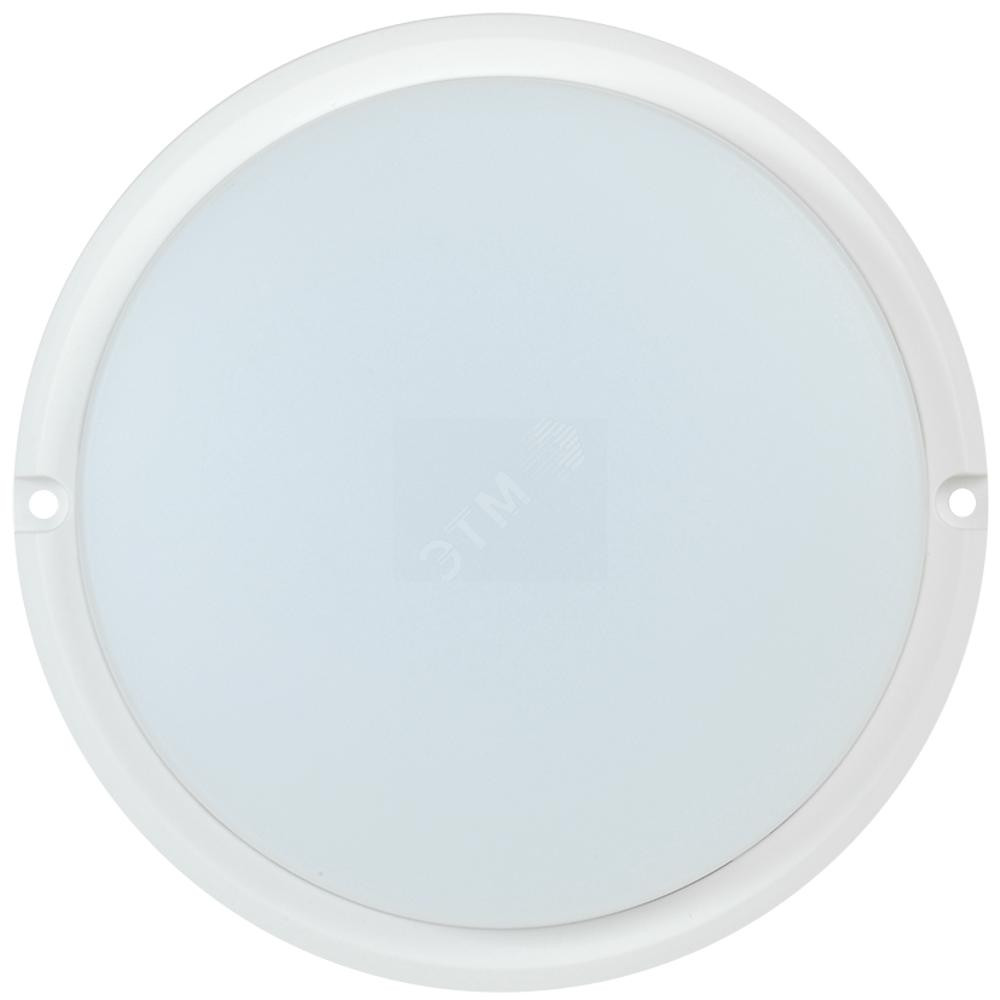 Светильник светодиодный ДБП-12w 4000К 800Лм IP54 круглый пластиковый белый (LDPO0-4002-12-4000-K01)