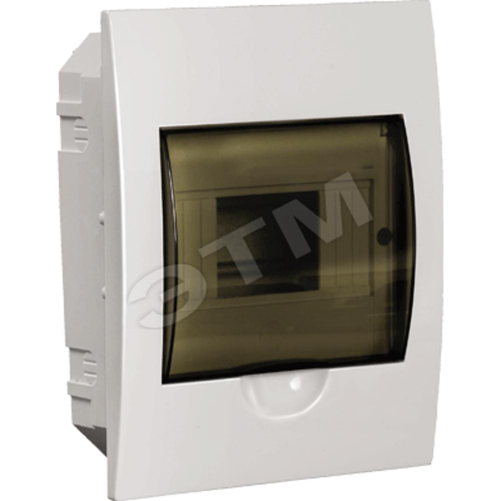 Щит распределительный встраиваемый ЩРв-П-6 IP41 пластиковый белый прозрачная дверь (MKP12-V-06-40-20)