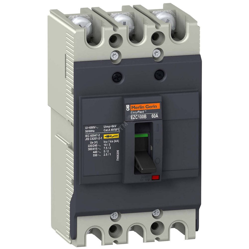 Выключатель автоматический EZC100 7.5 KA/400В 3П/3T 25 A (EZC100B3025)