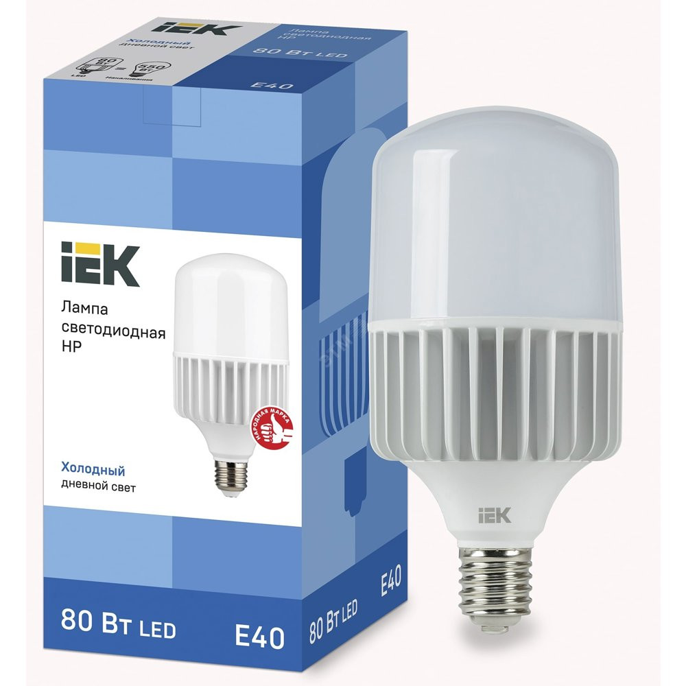 Лампа светодиодная LED 80вт Е40 дневной (LLE-HP-80-230-65-E40)