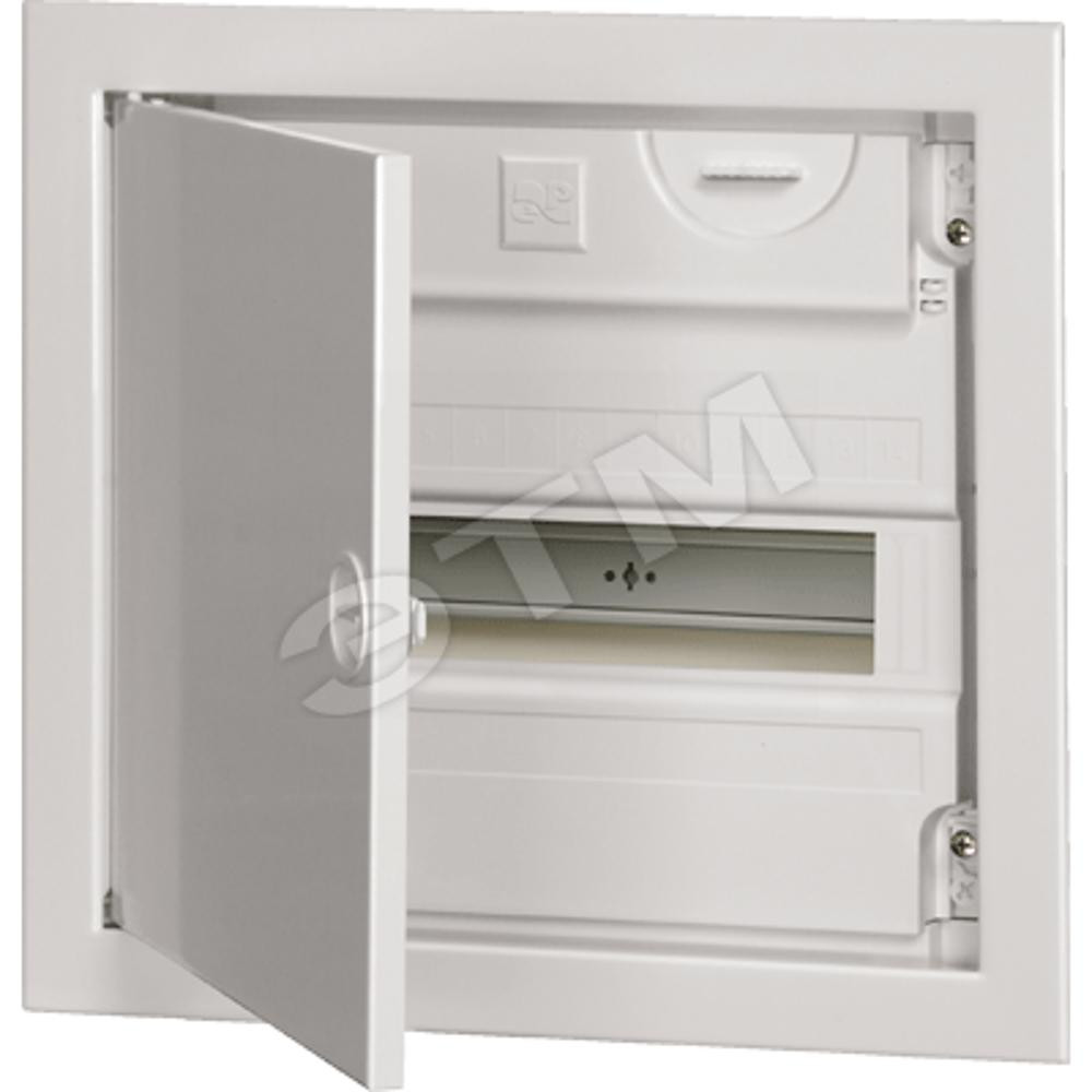 Щит распределительный встраиваемый ЩРв-П-14 пластиковый металлическая дверь IP30 белый КМПв4/14 (MKP54-V-14-30-01)